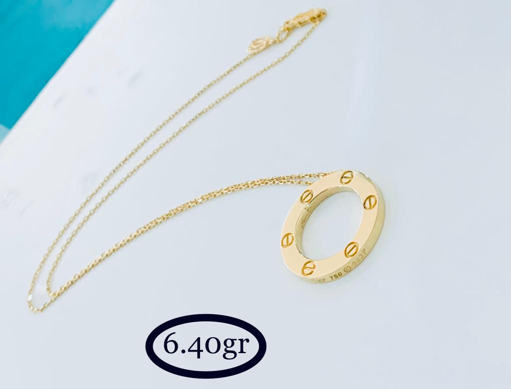 Cartier Love Interlocking Circle Necklace in 18K Yellow Gold – LuxuryPromise